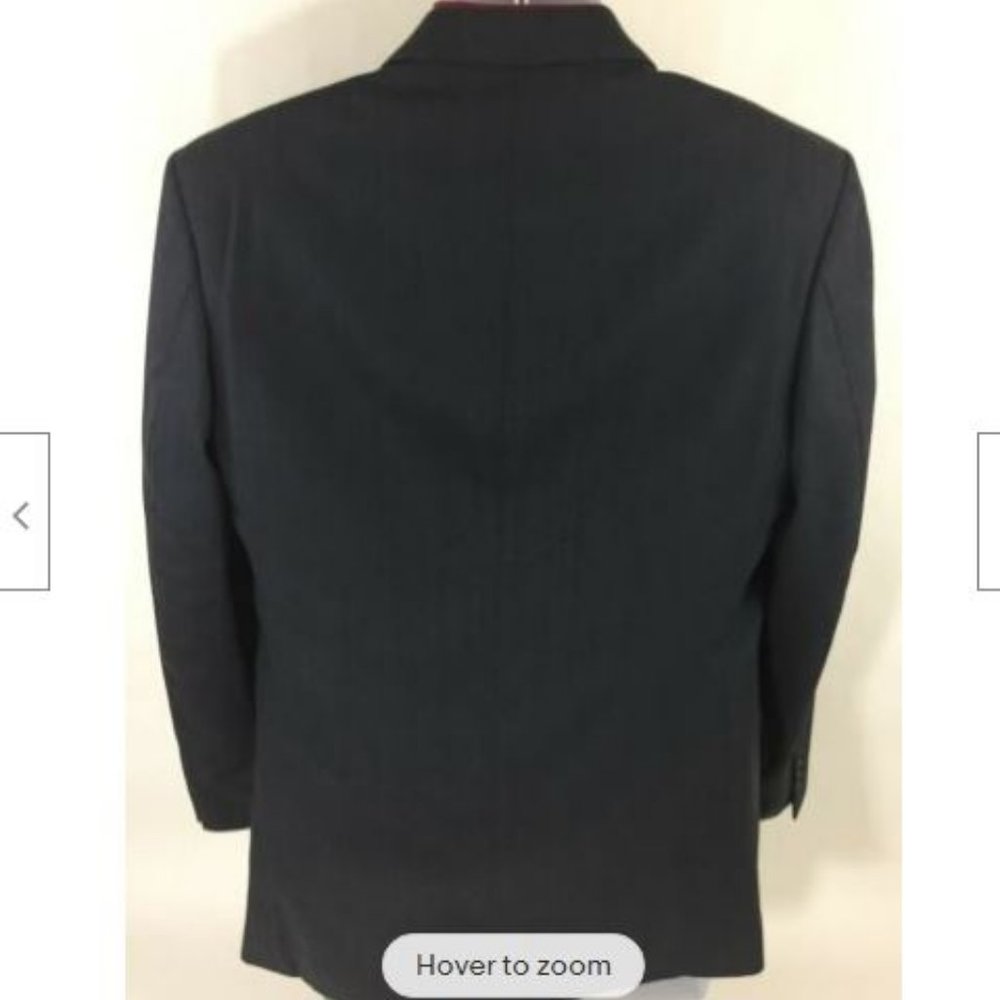 Albert Nipon Men's Dark Blue 2 Button Wool Long S… - image 5